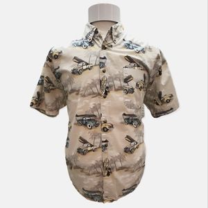 Crossing Button Down Casual Short Sleeve Shirt Size Large